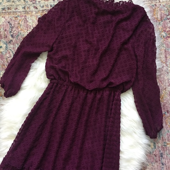 Purple Polka Dot Mini Dress - Picture 6 of 7